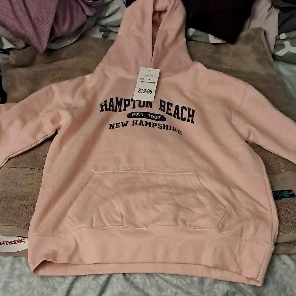 Pink Hampton Beach Hoodie